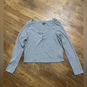 Wild Fable Long Sleeve Crop Top Large